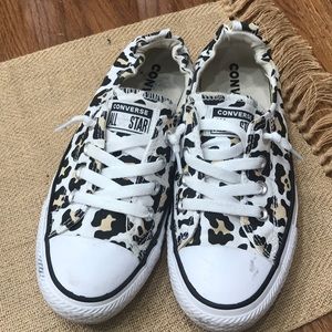 Cheetah print Converse